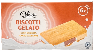 GELATELLI (LIDL) BISCOTTI GELATO, GUSTI VANIGLIA, CACAO E ZABAIONE GELATELLI (LIDL) BISCOTTI GELATO, GUSTI VANIGLIA, CACAO E ZABAIONE