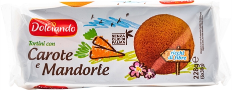 DOLCIANDO (EUROSPIN) TORTINI CON CAROTE E MANDORLE DOLCIANDO (EUROSPIN) TORTINI CON CAROTE E MANDORLE