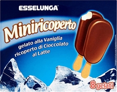 ESSELUNGA MINIRICOPERTO- GELATO ALLA VANIGLIA RICOPERTO DI CIOCCOLATO AL LATTE ESSELUNGA MINIRICOPERTO- GELATO ALLA VANIGLIA RICOPERTO DI CIOCCOLATO AL LATTE
