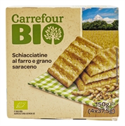 CARREFOUR BIO SCHIACCIATINE AL FARRO E GRANO SARACENO CARREFOUR BIO SCHIACCIATINE AL FARRO E GRANO SARACENO
