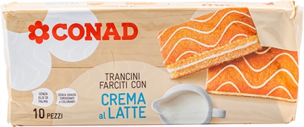 CONAD TRANCINI CON CREMA AL LATTE CONAD TRANCINI CON CREMA AL LATTE
