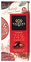 VANINI CIOCCOLATO FONDENTE 74% CON GRANELLA DI CACAO VANINI CIOCCOLATO FONDENTE 74% CON GRANELLA DI CACAO