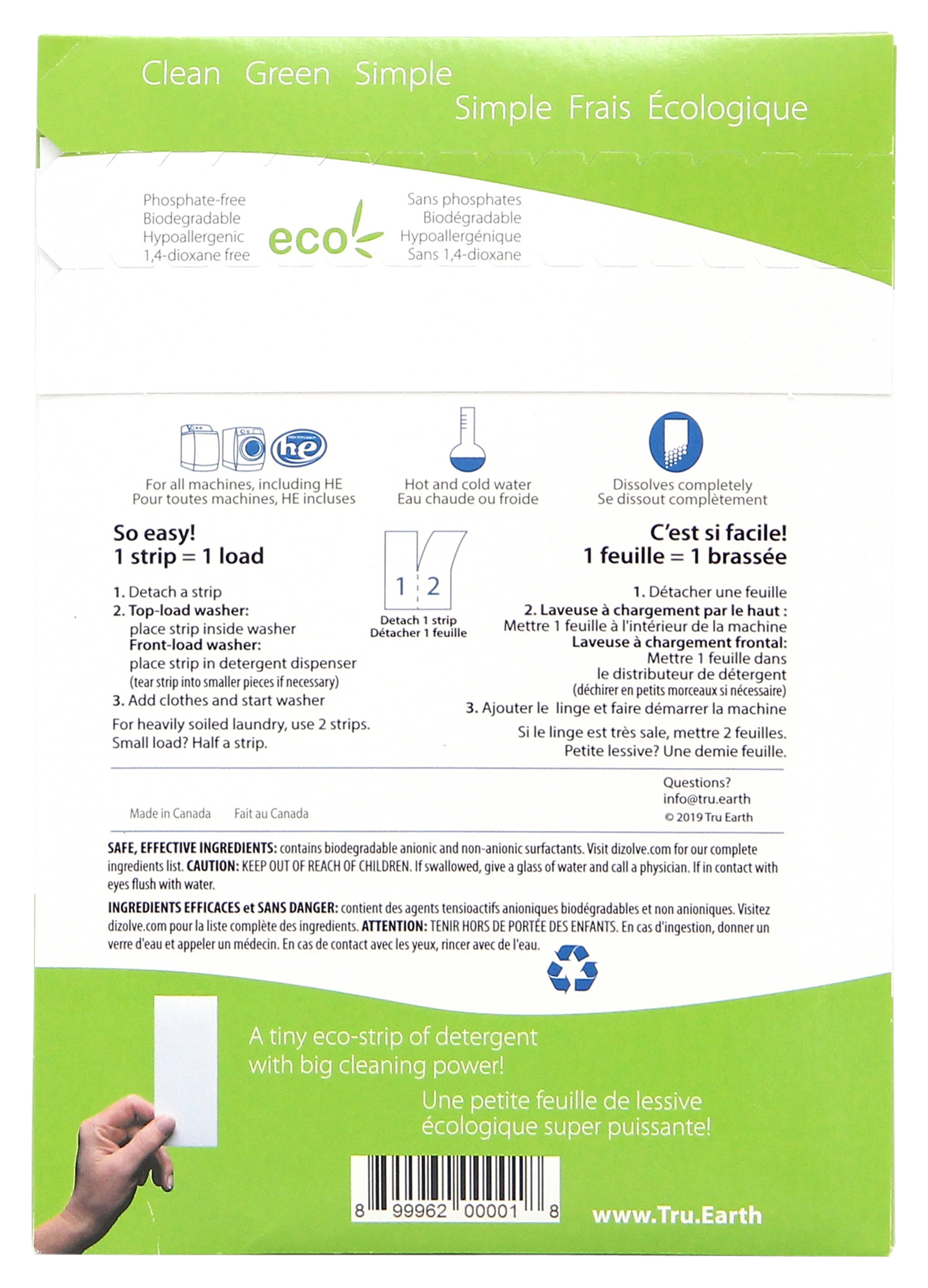 TRUEARTH ECO-STRIPS - SENZA PROFUMO