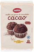 SELEX MUFFIN CON CACAO E GOCCE DI CIOCCOLATO