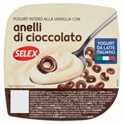 SELEX YOGURT INTERO ALLA VANIGLIA CON ANELLI AL CIOCCOLATO