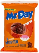 MR DAY MUFFIN SUPER AL CACAO CON RIPIENO DI CREMA AL CIOCCOLATO