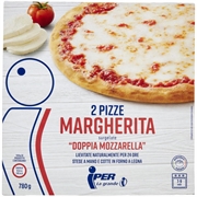 IPER LA GRANDE I 2 PIZZE MARGHERITA "DOPPIA MOZZARELLA"