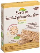 SARCHIO Semi di girasole e lino, Barrette biologico