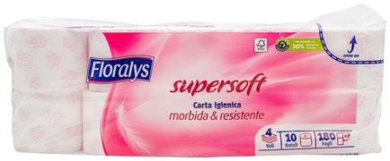 FLORALYS (LIDL) CARTA IGIENICA SUPERSOFT MORBIDA E RESISTENTE