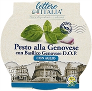 LETTERE DALL'ITALIA (MD) PESTO ALLA GENOVESE CON “BASILICO GENOVESE DOP” CON AGLIO