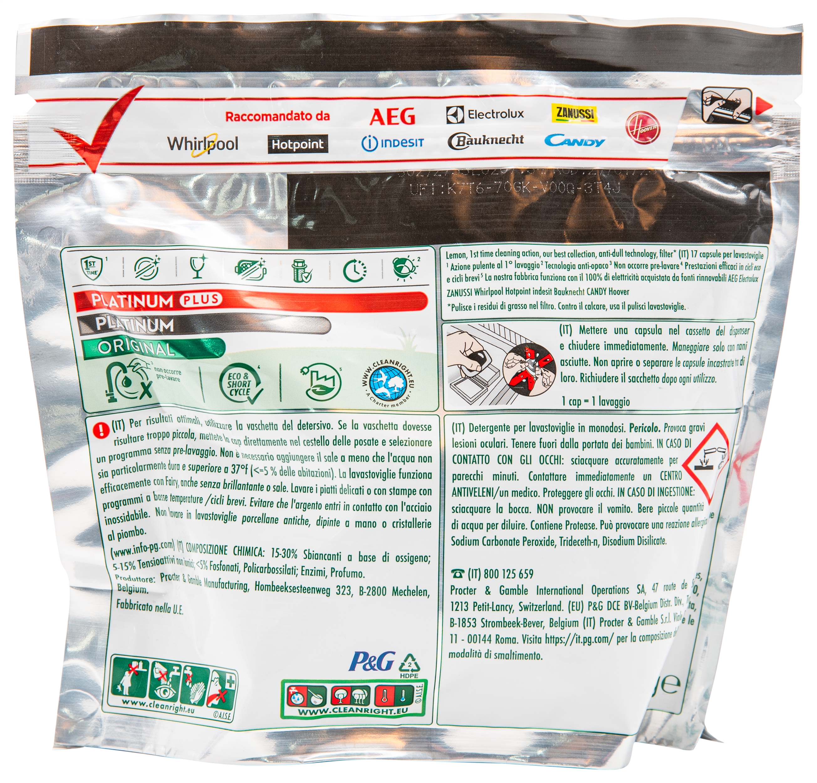 FAIRY PLATINUM PLUS ALL IN ONE ANTI-OPACO -LIMONE