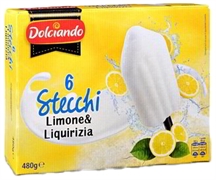 DOLCIANDO (EUROSPIN) GELATI STECCHI LIMONE E LIQUIRIZIA