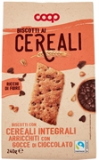 COOP BISCOTTI CON CEREALI INTEGRALI ARRICCHITI CON GOCCE DI CIOCCOLATO