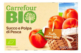 CARREFOUR BIO Succo e polpa di pesca