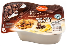 MILBONA (LIDL) YOGURT NEW YORK CON COOKIES RICOPERTI DI CIOCCOLATO