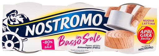 NOSTROMO TONNO ALL'OLIO EXTRAVERGINE DI OLIVA BASSO IN SALE