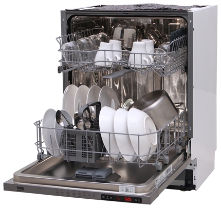 Lave-Vaisselle Encastrable Beko BDIN25320 - 13 Couverts, Classe E, 5 Programmes, Silencieux (49 DB), Acier Inox