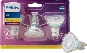 PHILIPS LED 4.6W GU10 WARM WHITE