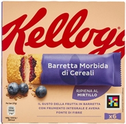 KELLOGG'S Barretta Morbida Di Cereali Ripiena Al Mirtillo
