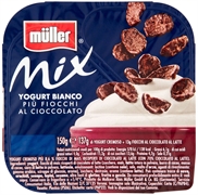 MÜLLER MIX YOGURT BIANCO PIÙ FIOCCHI AL CIOCCOLATO