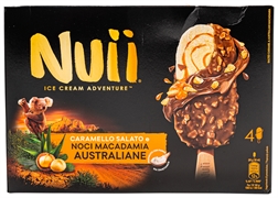 NUII NUII, CARAMELLO SALATO E NOCI MACADAMIA AUSTRALIANE 4 PEZZI 272 G