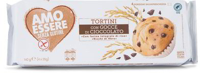 AMO ESSERE (EUROSPIN) Tortini con gocce di cioccolato senza glutine