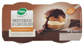 PAM PROFITEROLES AL CIOCCOLATO CON CREMA PASTICCIERA