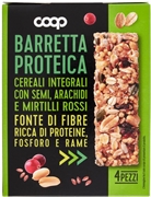 COOP BARRETTA PROTEICA CEREALI INTEGRALI CON SEMI, ARACHIDI E MIRTILLI ROSSI