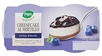 PAM CHEESECAKE AL MIRTILLO CON BASE DI BISCOTTO