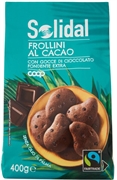 SOLIDAL (COOP) FROLLINI AL CACAO CON GOCCE DI CIOCCOLATO FONDENTE EXTRA