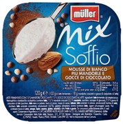 MÜLLER MIX SOFFIO MOUSSE DI BIANCO PIÙ MANDORLE E GOCCE DI CIOCCOLATO
