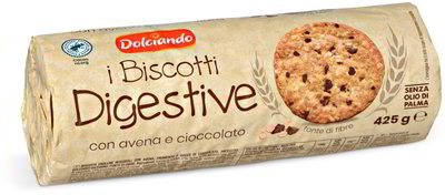 DOLCIANDO (EUROSPIN) BISCOTTI DIGESTIVE CON AVENA E CIOCCOLATO
