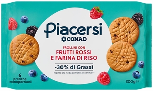 CONAD PIACERSI FROLLINI CON FRUTTI ROSSI E FARINA DI RISO