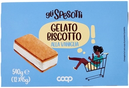 GLI SPESOTTI (COOP) GELATO BISCOTTO ALLA VANIGLIA