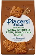 CONAD PIACERSI FROLLINI CON FARINA INTEGRALE E DI TEFF CON SEMI DI CHIA E LINO