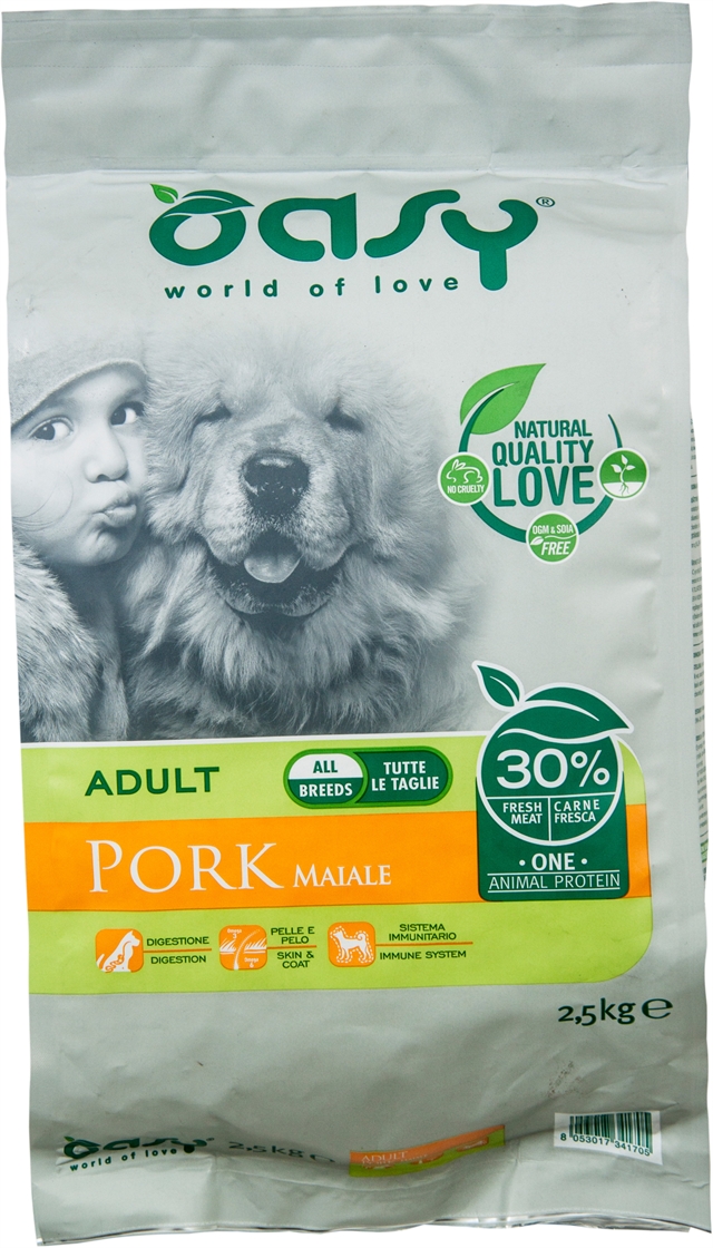 OASY Adult all breeds pork - 2,5Kg