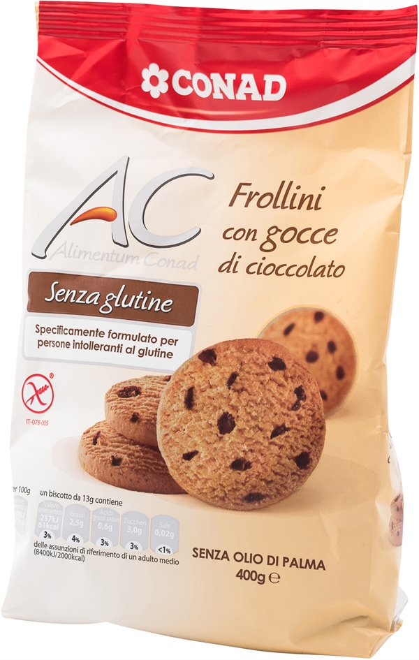 Test e Recensione CONAD AC SENZA GLUTINE FROLLINI CON GOCCE DI